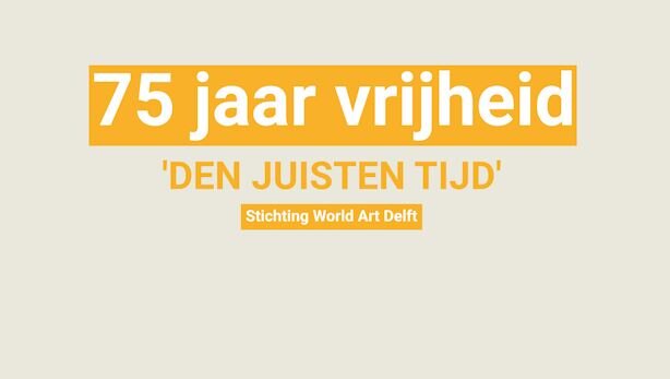 Geuzen expositie 2020 'den juisten tijd' op reis naar WAD te Delft